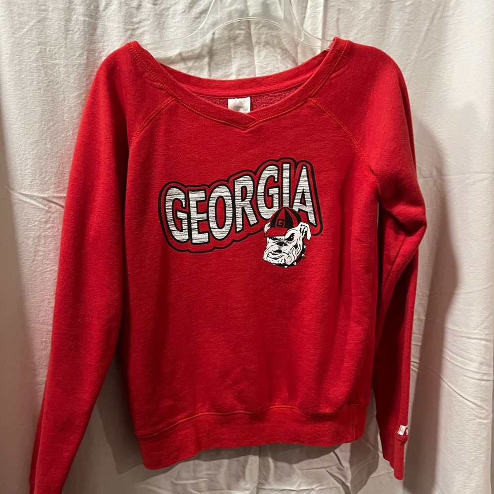 Georgia Bulldogs Russell V-neck sweatshirt